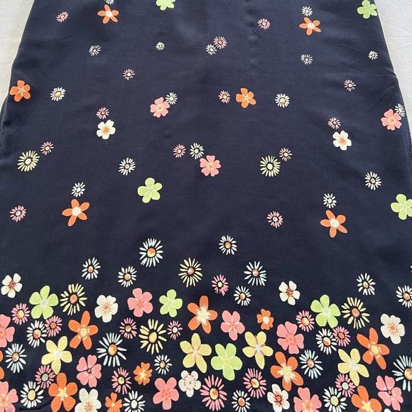 🌟VINTAGE🌟 Christopher&Banks Maxi Skirt with Side Slits And 60's Retro Flowers - Picture 2 of 16
